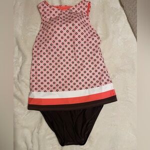 Lands end Chlorine Resistant High Neck UPF 50 Sun Protection tankini top